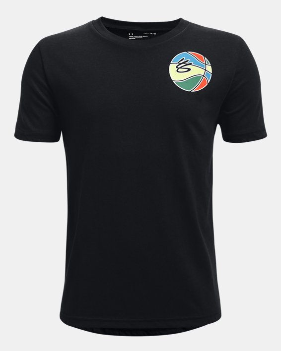 Boys' Curry Wordmark T-Shirt, Black, pdpMainDesktop image number 0